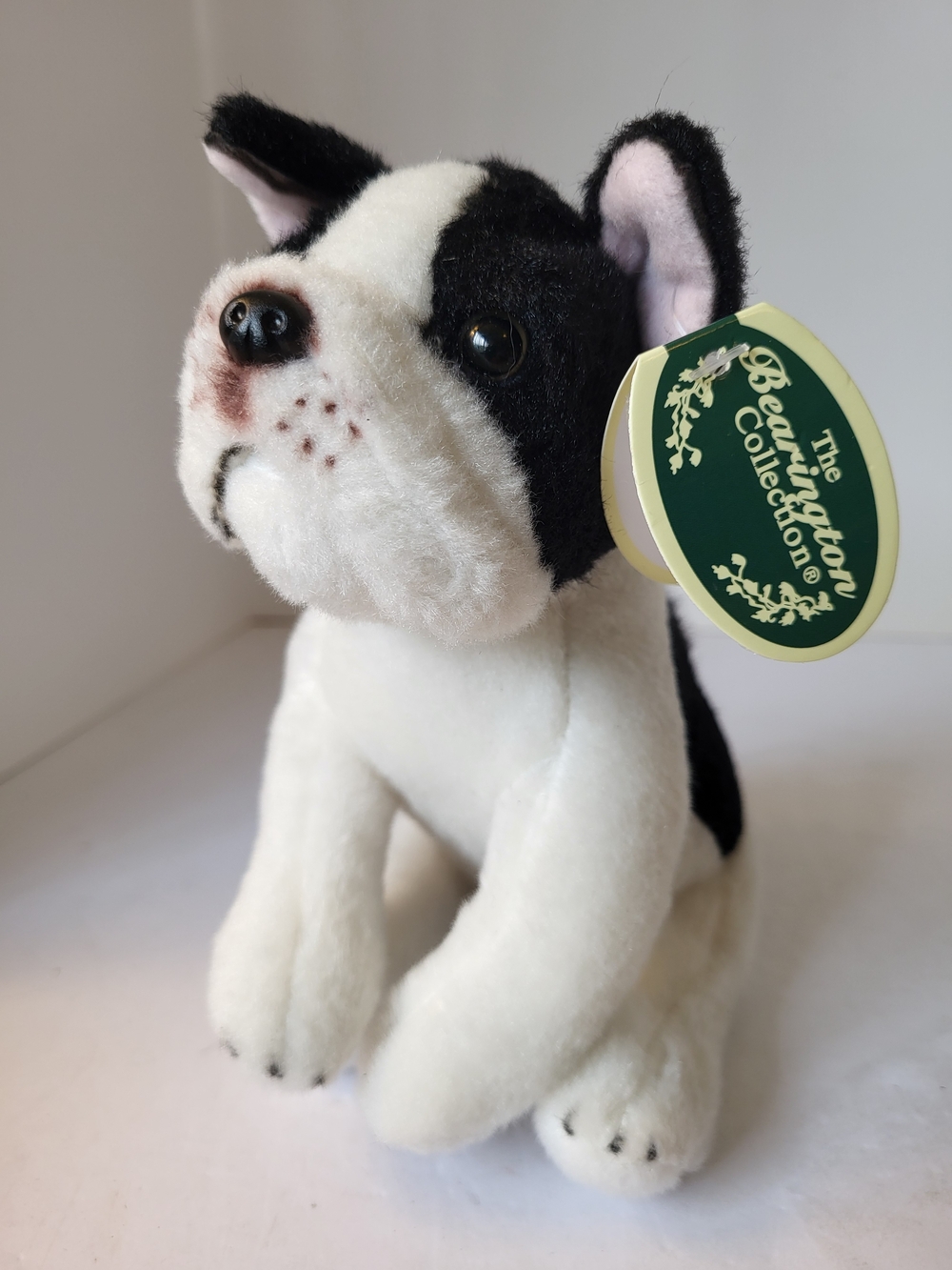 The Bearington Collection Black & White Plush French Bulldog Lil Oliver 7" NWT